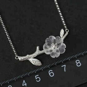 Unique-925-Silver-flower-Natural-crystal-necklace (5)
